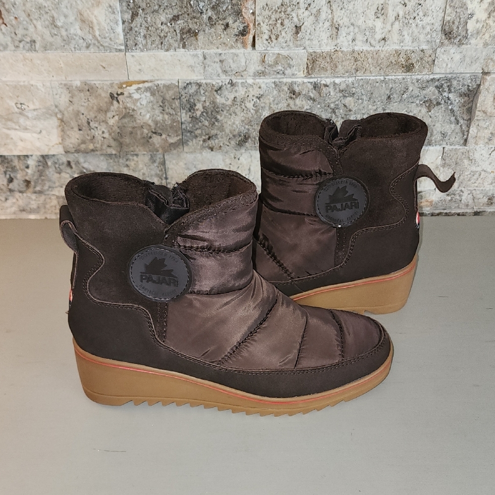 Pajar Women's Brown Wedge Boots Brand New No Tag